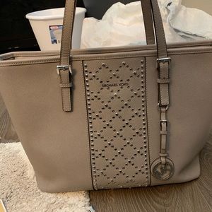 Gray Michael Kors purse